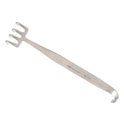 Miltex Retractor Rake Freeman 7-1/4x1-1/2" 4 Sharp Inline Prong Stainless Steel Each - Integra Miltex - 21-125