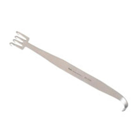 Miltex Retractor Rake Freeman 7-1/4x7/8" 4 Sharp Offset Prong Stainless Steel Each - Integra Miltex - 21-128