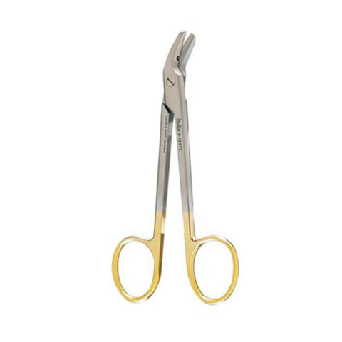 Miltex Scissors Wire Cutting 4-3/4" Serrated Angled On Side Tungsten Carbide Each - Integra Miltex - 9-124TC