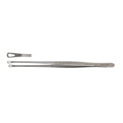 Miltex Forcep Tissue Singley 9" Fenestrated Jaw Serrated Straight Stainless Steel Each - Integra Miltex - 6-214