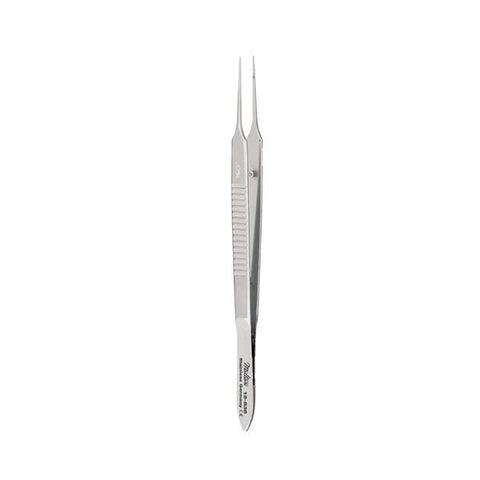 Miltex Forcep Bonn 3-3/4" 0.12mm Tip/Tying Platform Straight 1x2 Teeth Micro SS Each - Integra Miltex - 18-836