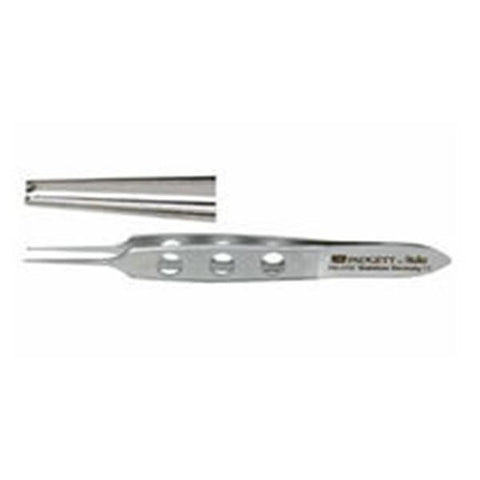 Miltex Forcep Tissue Bishop-Hartman Iris Padgett 3-1/4" 0.3mm Jaw 1x2 Teeth SS Each - Integra Miltex - PM-4793