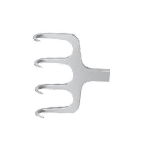 Miltex Retractor Rake Freeman Padgett 7x1-1/2" 4 Sharp Inline Prong Stainless Steel Each - Integra Miltex - PM-509IL