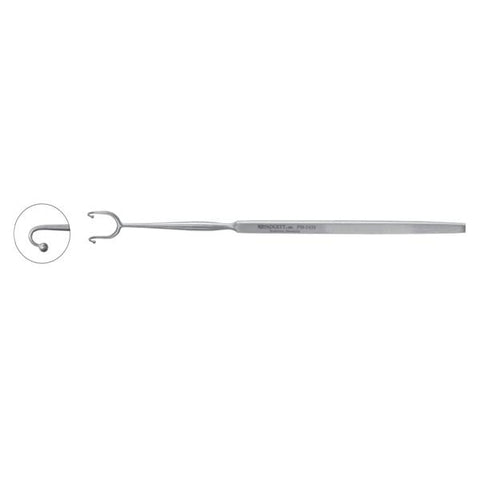 Miltex Retractor Fomon Padgett 6-1/4"x12mm Blunt Double Ball End 2 Prong SS Each - Integra Miltex - PM-5435