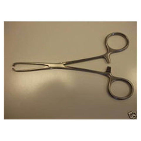 Miltex Forcep Tissue Baby Allis 5-1/2" 4mm Wide Jaw Serrated Straight 4x5 Teeth SS Each - Integra Miltex - 16-4