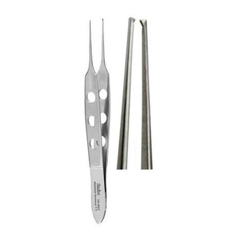 Miltex Forcep Tissue Bishop Harmon 3-3/8" 0.3mm Straight 1x2 Teeth Micro SS Each - Integra Miltex - 18-867