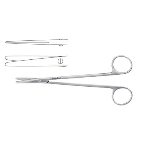 Miltex Scissors Metzenbaum Meister-Hand 7" Blunt/Blunt Straight Stainless Steel Each - Integra Miltex - MH5-181