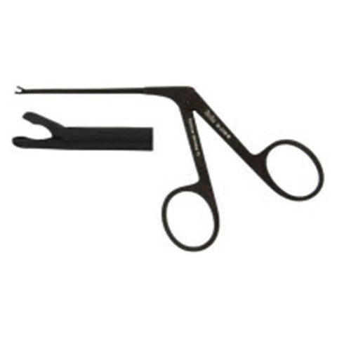 Miltex Forcep Micro Alligator 3-1/4" 0.8mm Wide Oval Cup Ebony Finish Each - Integra Miltex - 19-2110-B