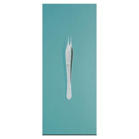Miltex Forcep Tissue Adson 4-3/4" 0.5mm Wide Jaw Straight 1x2 Teeth Micro SS Each - Integra Miltex - 17-2500