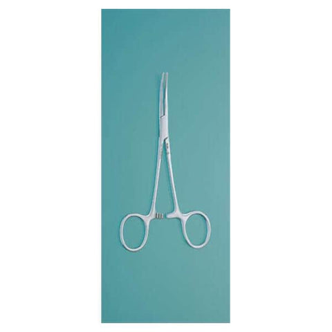 Miltex Forcep Hemostatic Kelly 5-1/2" Serrated Curved Stainless Steel Each - Integra Miltex - 7-38