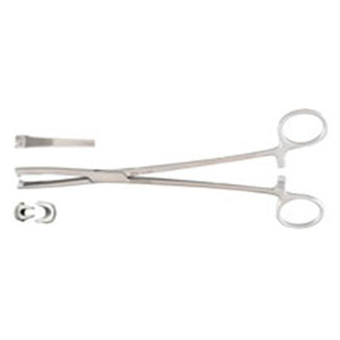 Miltex Forcep Vulsellum Jacobs 8-1/2" Serrated Straight 2x2 Teeth Stainless Steel Each - Integra Miltex - 30-1025
