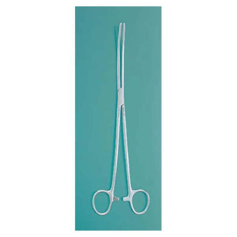 Miltex Forcep Sponge Bozeman 10-1/2" Narrow Serrated Double Curve Stainless Steel Each - Integra Miltex - 7-622