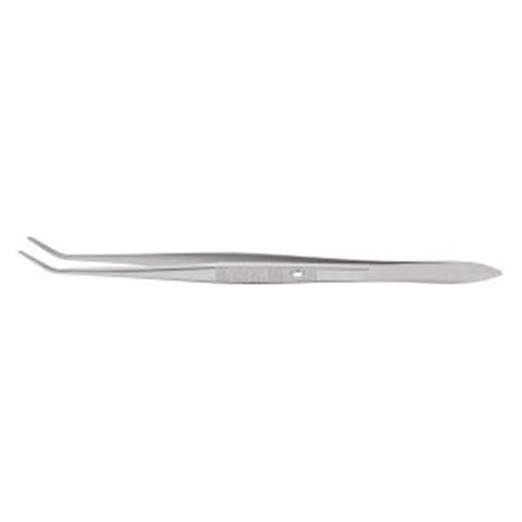 Miltex Forcep Utility Nugent 4-1/4" 1.2mm Wide Tip Cross Serrated Angled SS Each - Integra Miltex - 18-958