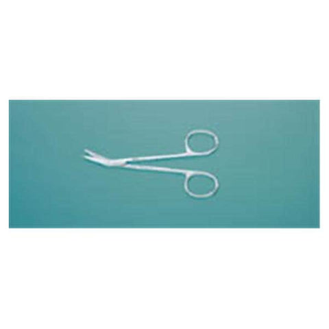 Miltex Scissors Stitch 4-1/2" Sharp/Blunt Angled Standard Stainless Steel Each - Integra Miltex - 9-108
