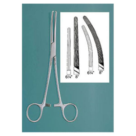 Miltex Forcep Hemostatic Rochester-Ochsner 7-1/4" Serrated Curved 1x2 Teeth SS Each - Integra Miltex - 7-162