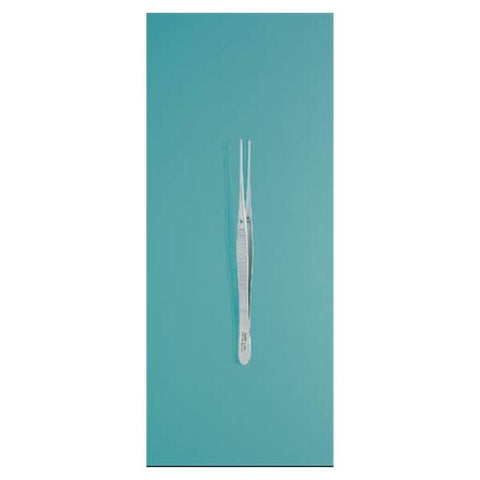 Miltex Forcep Tissue Semken 5" Straight 1x2 Teeth Stainless Steel Each - Integra Miltex - 6-106