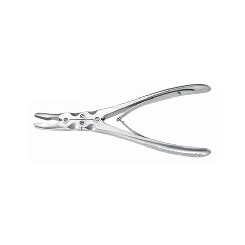 Miltex Rongeur Ruskin 6" Curved Double Action 3mm Bite Stainless Steel Reusable Each - Integra Miltex - 19-849