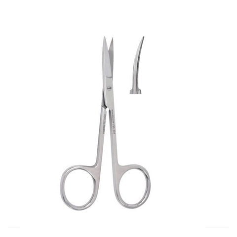 Miltex Scissors Iris Vantage 4-1/8" Sharp Curved Stainless Steel Each - Integra Miltex - V95-306