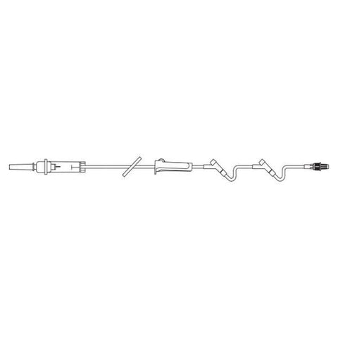 Baxter Healthcare IV Solution Set 60Drp 2 Interlink Injection Sites: 30", 6" M LL Adptr Spk Each, 48 Each/CA - 2C6424