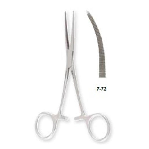 Miltex Forcep Hemostatic Baby Ochsner 5-1/2" Curved 1x2 Teeth Stainless Steel Each - Integra Miltex - 7-72