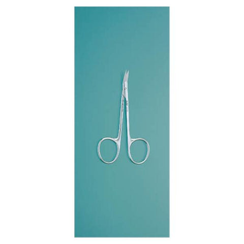 Miltex Scissors Surgical Biro Naevus 4" Sharp Outside Edges Angled on Flat SS Each - Integra Miltex - 33-240