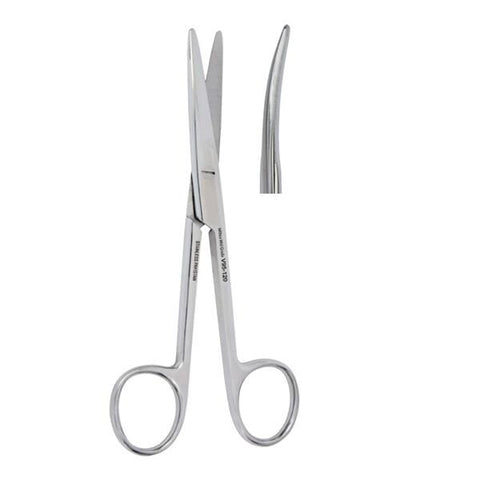 Miltex Scissors Dissecting Mayo Vantage 5-1/2" Blunt Smooth Curved Stainless Steel Each - Integra Miltex - V95-122