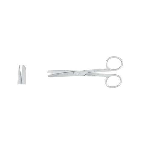 Miltex Scissors Operating 6-1/2" Sharp/Blunt Curved Standard Stainless Steel Each - Integra Miltex - 5-48