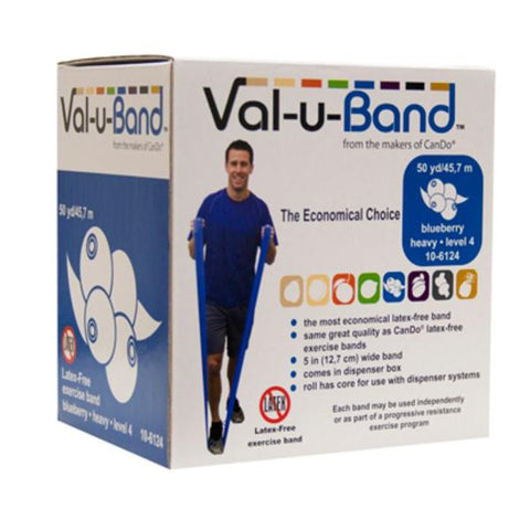Fabrication Enterprises Band Exercise Val-u-Band 50ydx5" Blueberry L4 LF Each - 45566