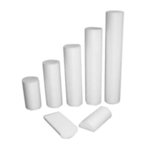 Fabrication Enterprises Roller Therapy CanDo 12x4" Round White Polyethylene Foam Each - 30-2103