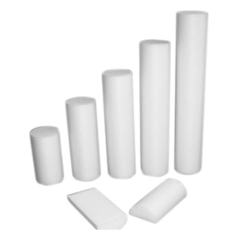 Fabrication Enterprises Roller Therapy CanDo 36x4" Round White Polyethylene Foam Each - 30-2102
