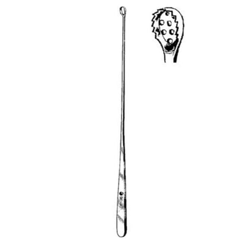 Sklar Instruments Curette Uterine Heaney 9-1/2" Serrated Stainless Steel With Basket Each - 90-6195