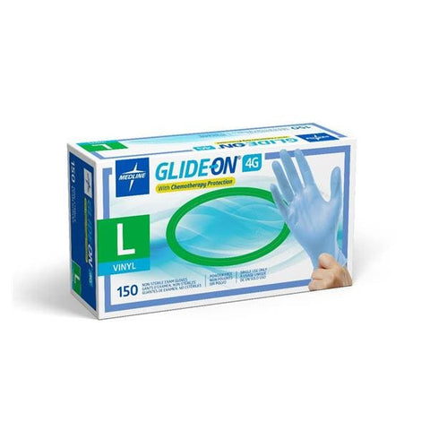 Medline Industries Inc Gloves Exam Curad Powder-Free Vinyl Latex-Free 9.5 in Large Cream 150/Bx, 10 BX/CA - 4GVINLC