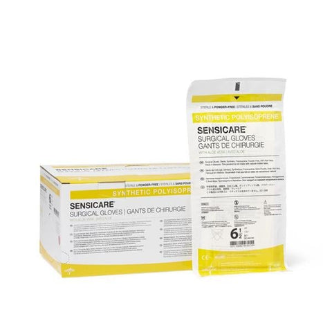 Medline Industries Inc Gloves Surgical SensiCare Aloe PF Polyisoprene LF 6.5 Strl White 25Pr/Bx, 4 BX/CA - MSG1065