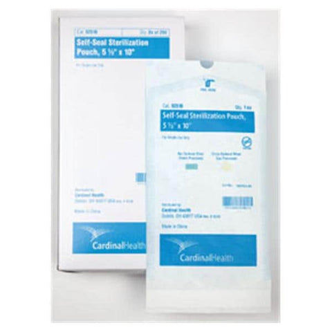 Cardinal Health Pouch Sterilization 5.5 in x 10 in Blue / White 200/Bx, 4 BX/CA - 92510