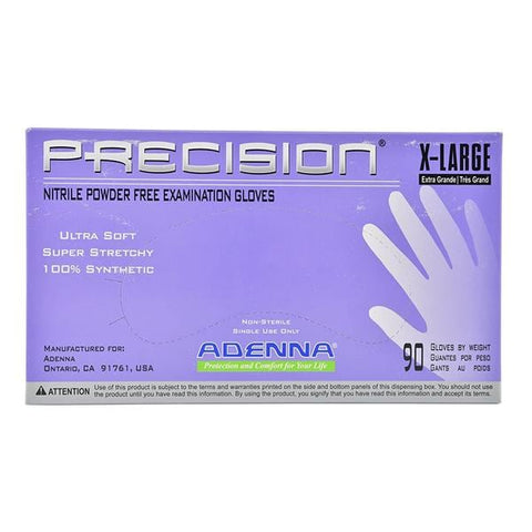 Adenna, Inc Gloves Exam Precision Powder-Free Nitrile Latex-Free X-Large Violet 1000/Ca - PCS778