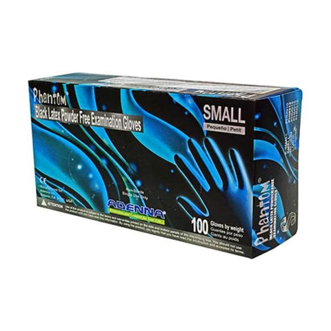 Adenna, Inc Gloves Exam Phantom Powder-Free Latex 9 in Small Black 100/Bx, 10 BX/CA - PHM912