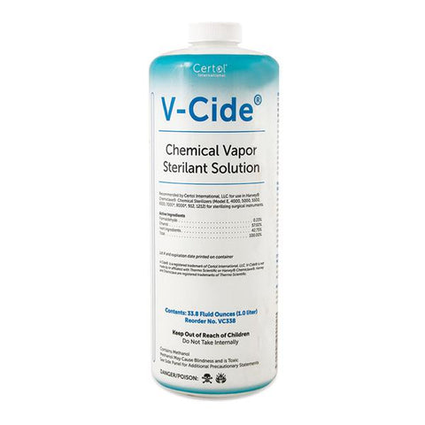 Certol International Solution Sterilant V-Cide 1 Liter Each, 16 Each/CA - VC338-1