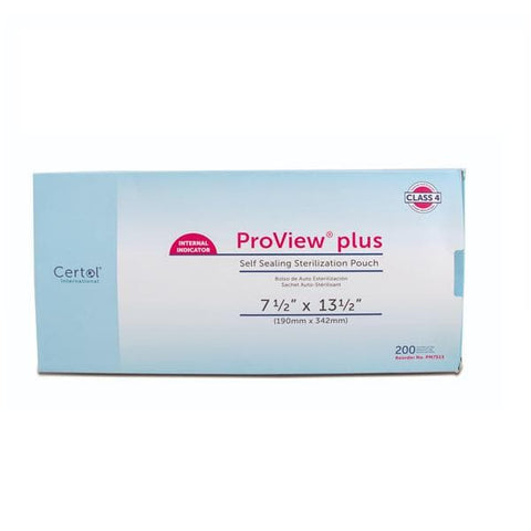 Certol International Pouch Sterilization Proview 7.5 in x 13.5 in Blue / White 200/Bx, 6 BX/CA - PM7513-1