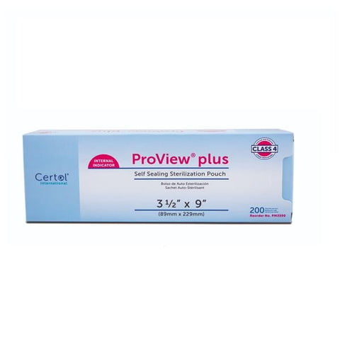 Certol International Pouch Sterilization Proview 3.5 in x 9 in Blue / White 200/Bx, 6 BX/CA - PM3590-1