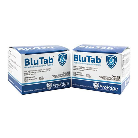 Pro Edge Dental Products Tablets Waterline BluTab Bottle 750 mL 50/Bx, 12 BX/CA - BT50