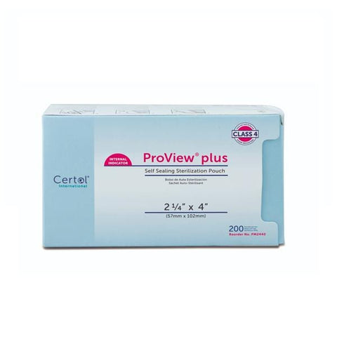 Certol International Pouch Sterilization Proview 2.25 in x 4 in Blue / White 200/Bx, 12 BX/CA - PM2440-1