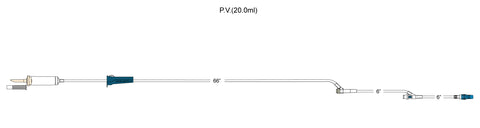 CODAN 10d non-vented chamber, roller clamp, pre-pierced Y-site, needlefree Y-site, spin-lock