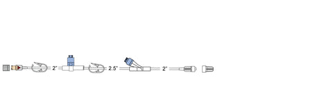 CODAN Back check valve, (2) pinch clamps, swabable one-way valve, needlefree Y-site, male luer-lock