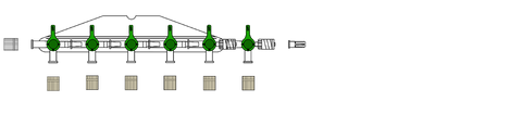 CODAN 6-gang four-way stopcock on a manifold plate
