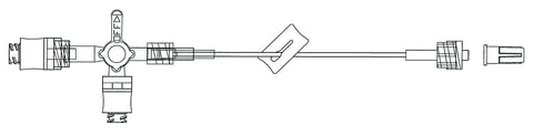 CODAN Swabable four-way stopcock, slide clamp, male luer-lock
