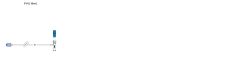 CODAN 2-gang four-way stopcocks, regularbore tubing, four-way stopcock, detachable 6” pigtail with slide clamp, spin-lock