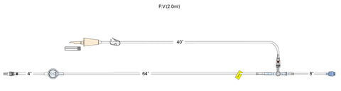 CODAN TPN Delivery System, non-vented spike, pinch clamp, 3-way stopcock with back check valve, swabable valve, slide clamp, 0.2 micron air eliminating filter, spin-lock