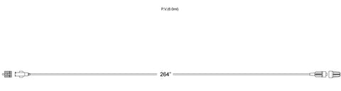 CODAN MRI MiniBore Extension Set, female luer-lock, male luer-lock, CODAN FlowStop Cap™