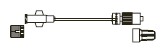 CODAN MiniBore Extension Set, female luer-lock, spin-lock, CODAN FlowStop Cap™