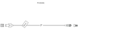 CODAN MiniBore Extension Set, female luer-lock, slide clamp, male luer-lock, CODAN FlowStop Cap™